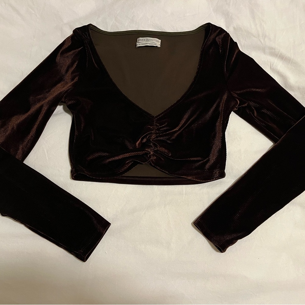 Urban Outfitters Velvet Crop Top